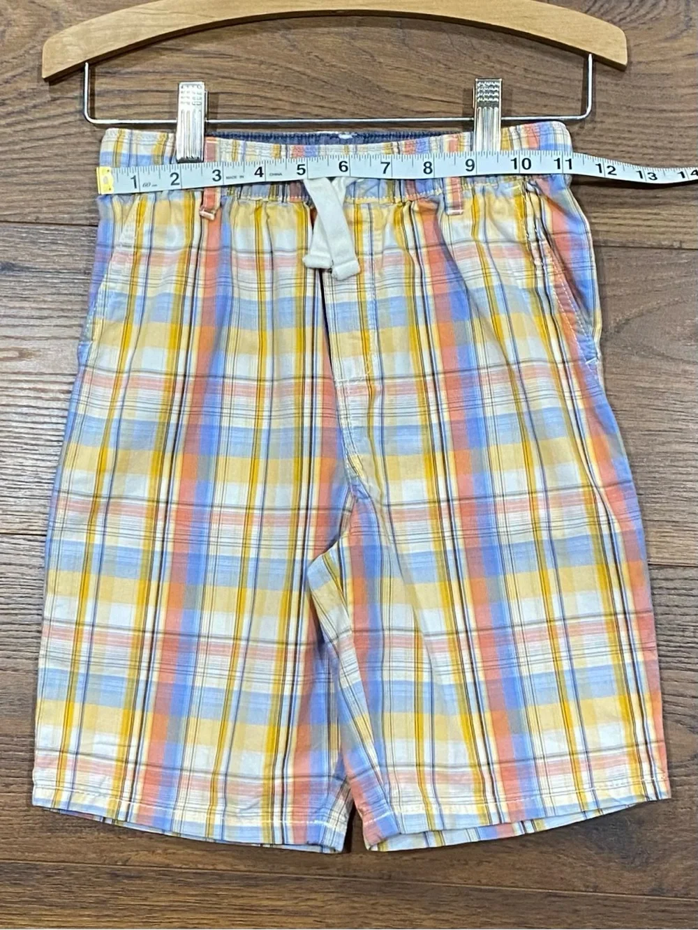 Gymboree Boys ‘Country Trail’ Blue and Yellow Plaid Short Set Size 7